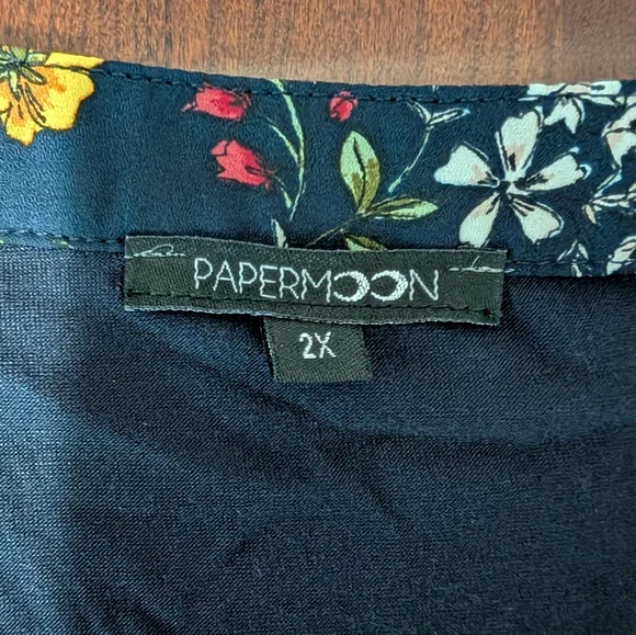 2/$10 Papermoon Reece Mixed Media Blouse - Picture 6 of 7